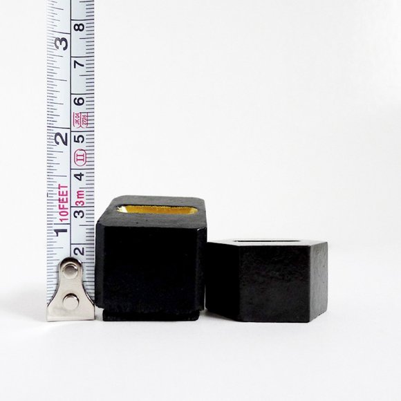 LOT 2 CONCRETE/Stone Minimalist BLOCK & HEXAGON RING HOLDERS/Stands - Picture 4 of 5